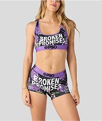 PSD x Broken Promises Wish Purple Sports Bra
