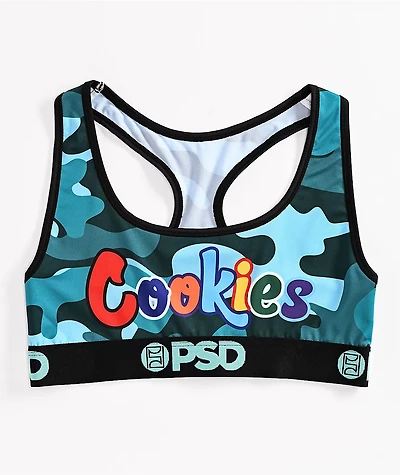 PSD x Cookies Blue Camo Sports Bra