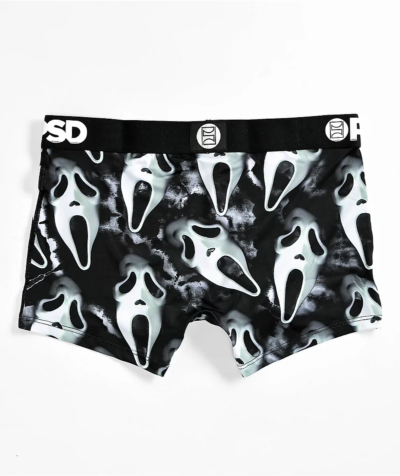 PSD x Ghost Face Dark Black & White Boyshort Underwear