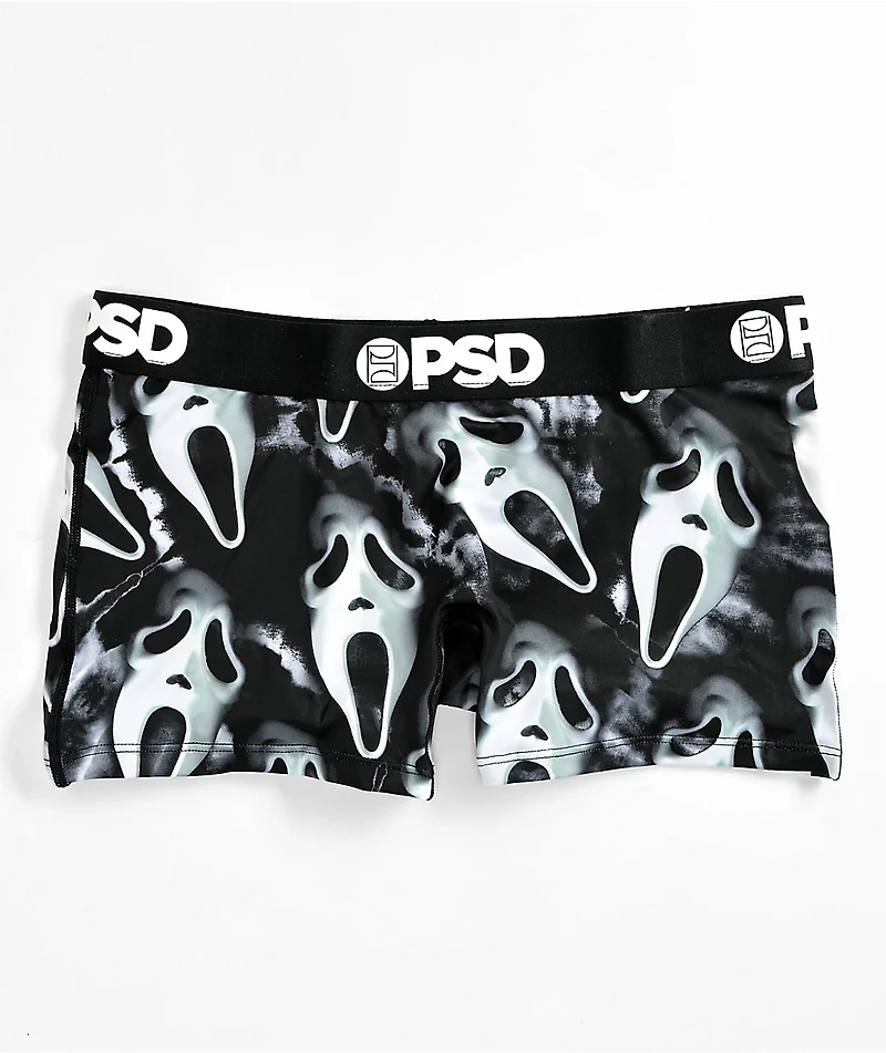 PSD x Ghost Face Dark Black & White Boyshort Underwear