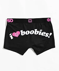 PSD x Keep A Breast Foundation I Heart Boobies Black Boyshort Underwear