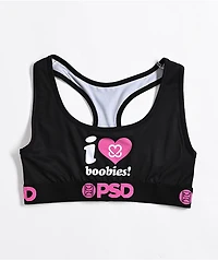 PSD x Keep A Breast Foundation I Heart Boobies Black Sports Bra