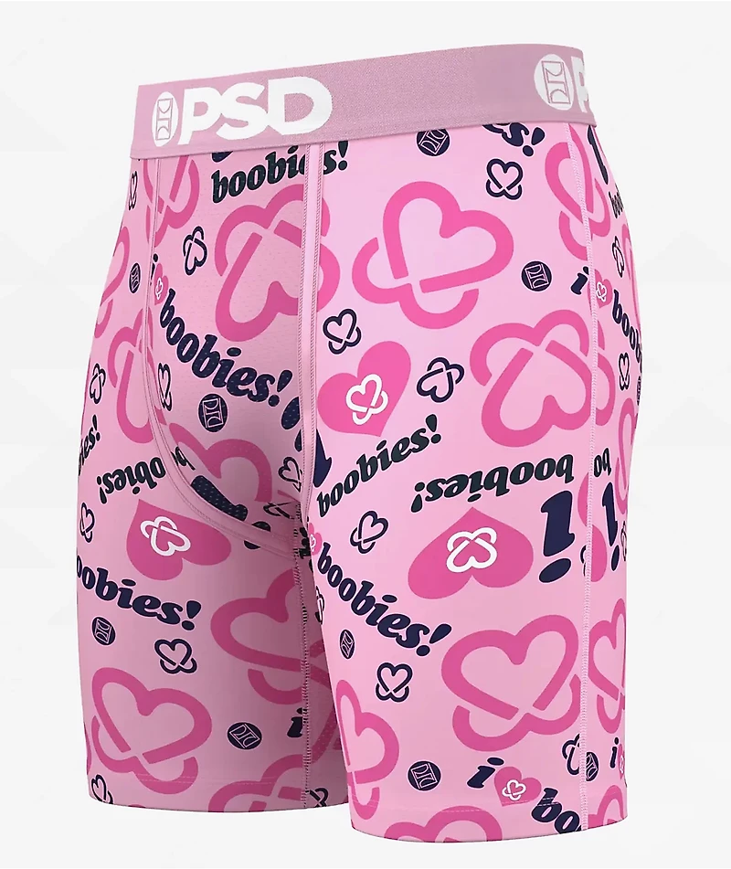 PSD x Keep A Breast Foundation I Heart Boobies Pink Boxer Briefs
