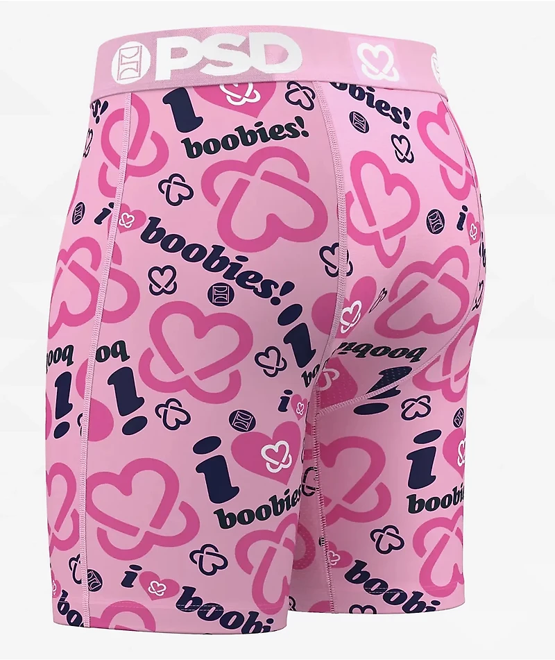 PSD x Keep A Breast Foundation I Heart Boobies Pink Boxer Briefs