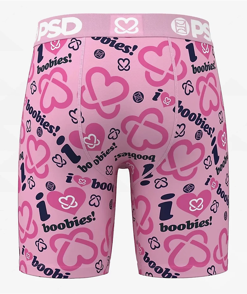 PSD x Keep A Breast Foundation I Heart Boobies Pink Boxer Briefs