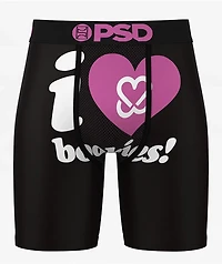 PSD x Keep A Breast Foundation I Love Boobies Black Boxer Briefs