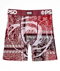 PSD x Naruto Meander Burgundy Boxer Briefs