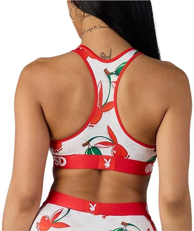 PSD x Playboy Cherry Lux Black Sports Bra