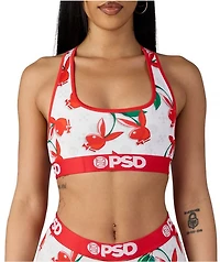 PSD x Playboy Cherry Lux Black Sports Bra
