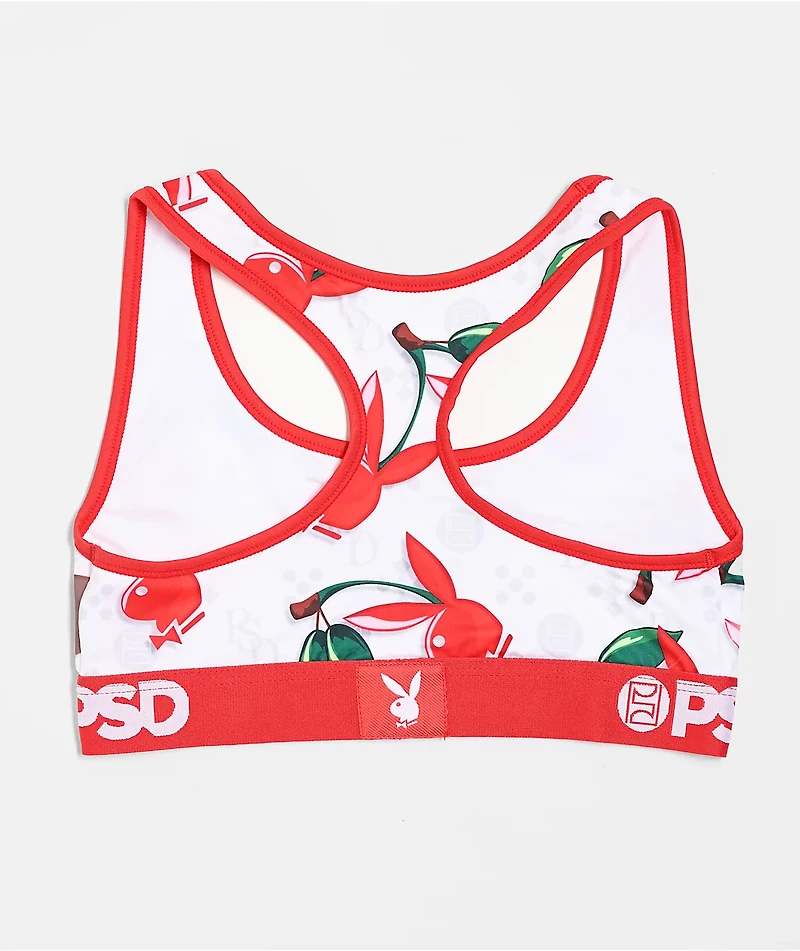 PSD x Playboy Cherry Lux Black Sports Bra