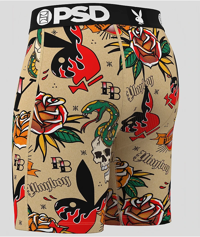 PSD x Playboy Inked Brown Boxer Briefs