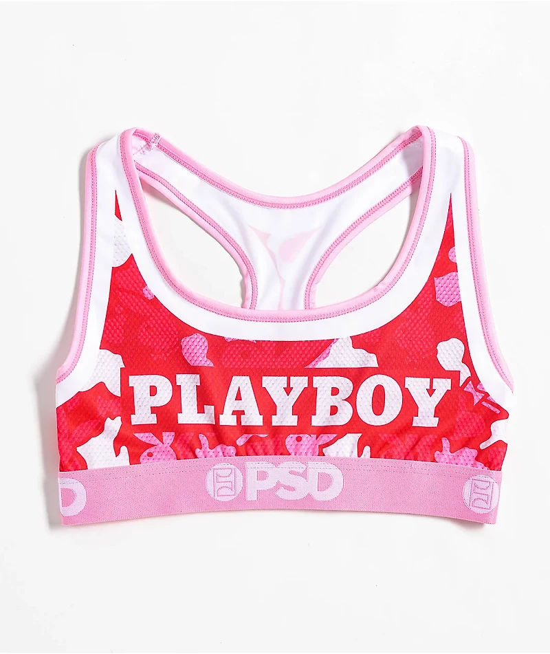 PSD x Playboy Love Camo Pink Sports Bra