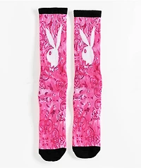 PSD x Playboy Paisley Red Crew Socks