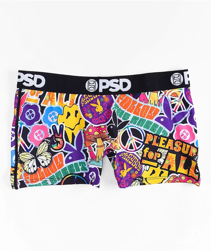 PSD x Playboy Peace Love Boyshort Underwear