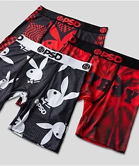 PSD x Playboy Red & Black 3 Pack Boxer Briefs