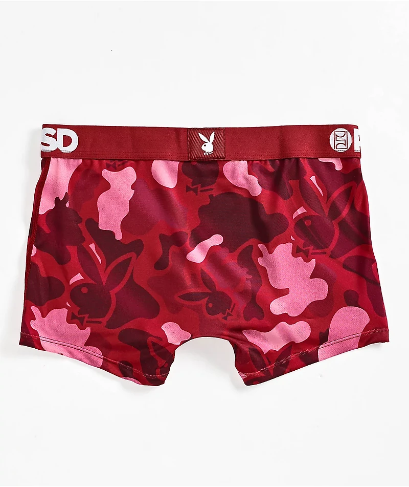 PSD x Playboy Silk Red Camo Boyshort Underwear