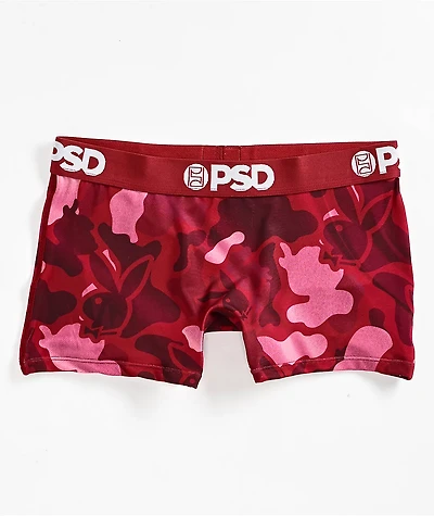 PSD x Playboy Silk Red Camo Boyshort Underwear
