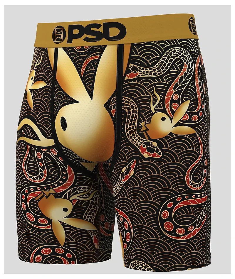 PSD x Playboy Snake Black Boxer Briefs