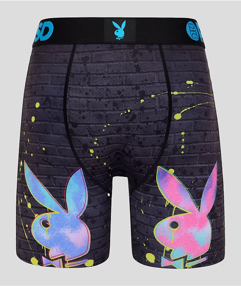 PSD x Playboy Strokes Black & Pink Boxer Briefs