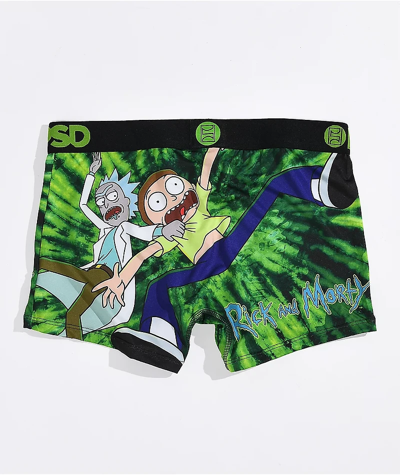 PSD x Rick and Morty Portal Green Tie Dye Boyshort Underwear