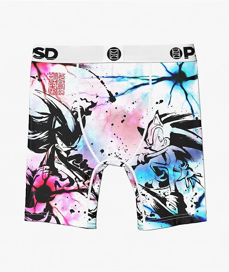 PSD x Sonic The Hedgehog Kids Super Hedgehogs White Boxer Briefs