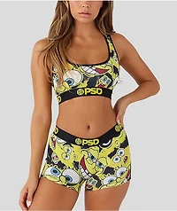 PSD x Spongebob Squarepants Black & Yellow Tie Dye Boyshort Underwear