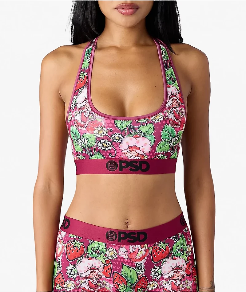 PSD x Strawberry Shortcake Dark Berry Purple Sports Bra