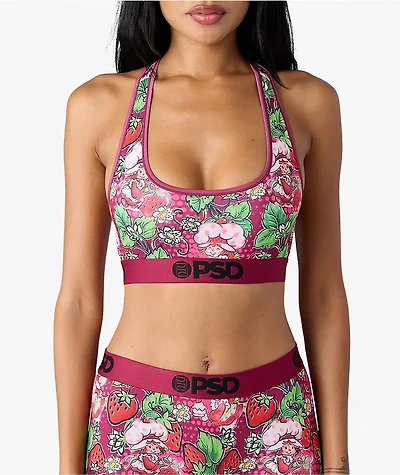 PSD x Strawberry Shortcake Dark Berry Purple Sports Bra
