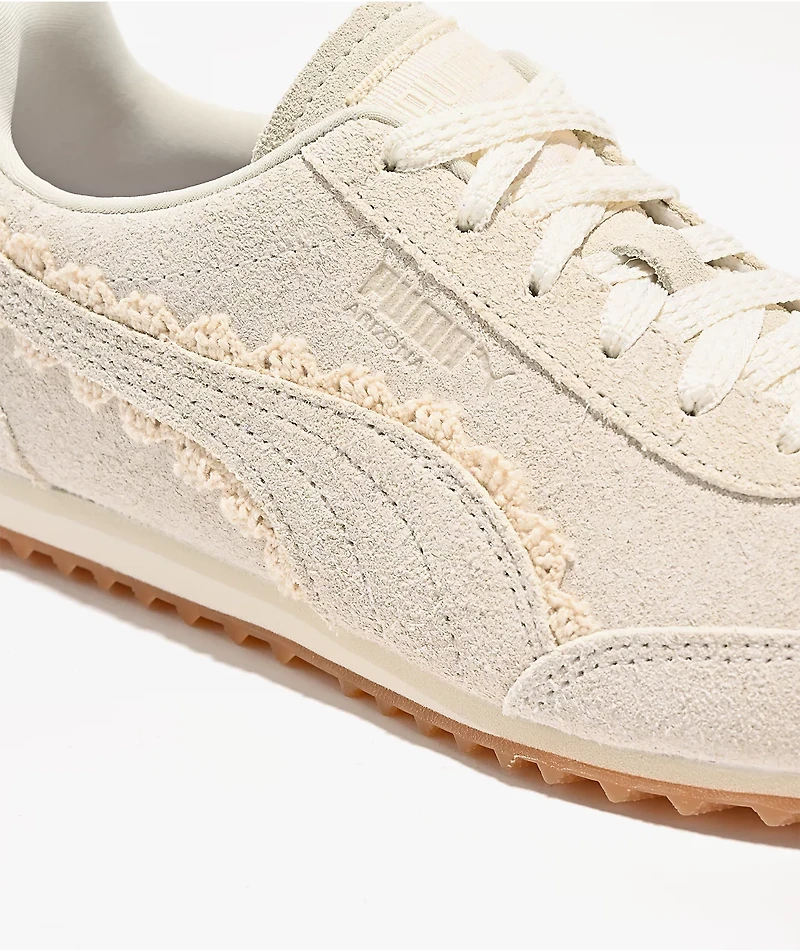 PUMA Women's Arizona Lace Warm White & Caramel Latte Shoes