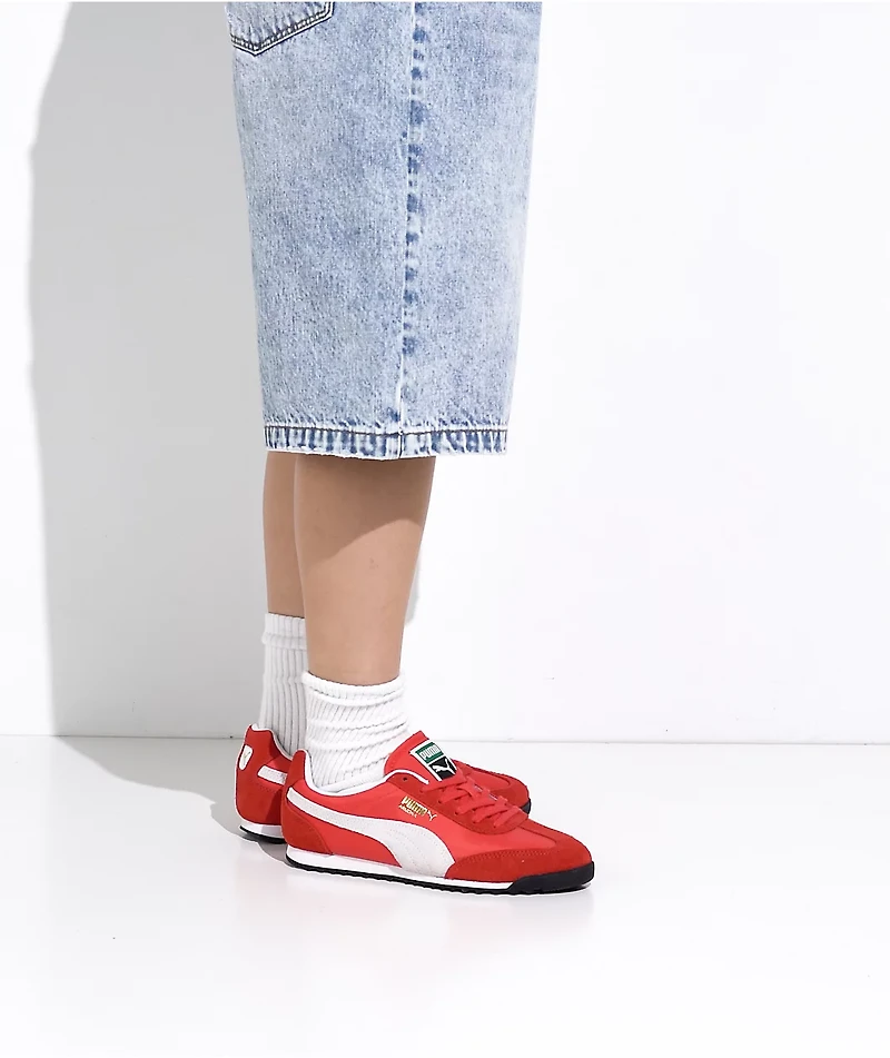 PUMA Women's Arizona Nylon Red & Grey Shoes