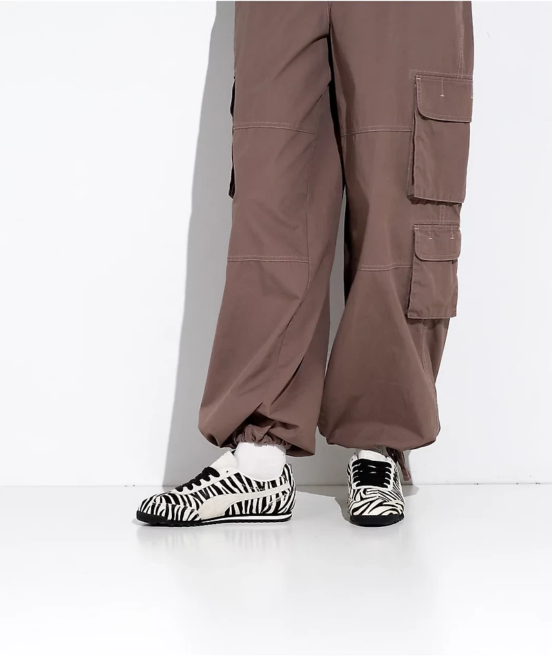 PUMA Women's Arizona Zebra White & Black Shoes