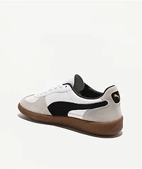 PUMA Women's Palermo White, Vapor Gray & Gum Shoes