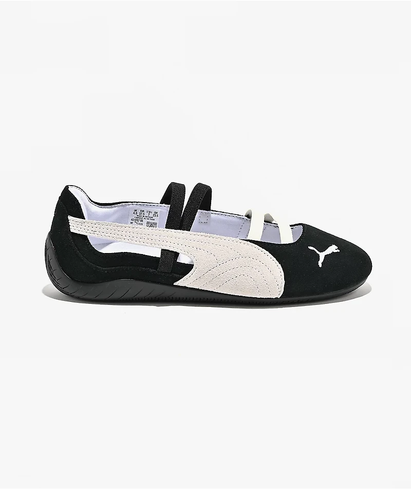 PUMA Women's Speedcat Ballet Black & White Shoes