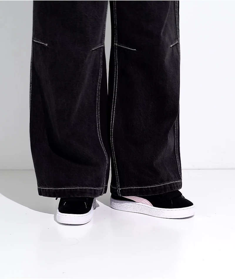 PUMA Women's Suede XL Black & Pink Shoes