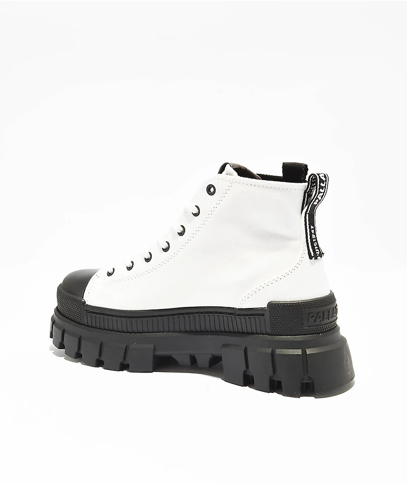Palladium Revolt Hi TX Star White Platform Shoes