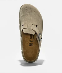 Papillio By Birkenstock Women's Boston Chunky Taupe Platform Clogs