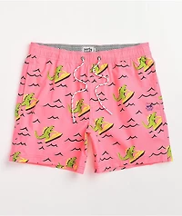 Party Pants Dino Ripper Pink Board Shorts