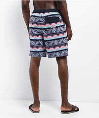 Party Pants Fiesta Stripes Black Board Shorts