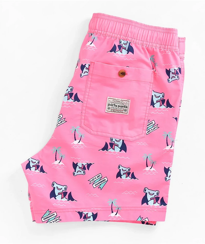 Party Pants Hammer Time Pink Board Shorts