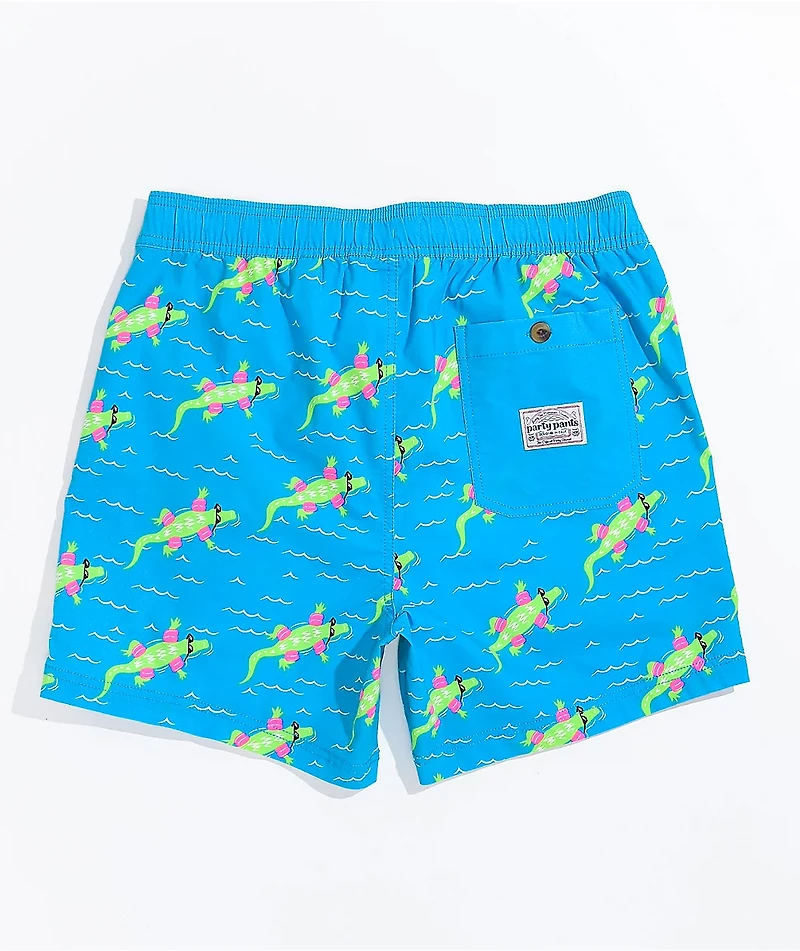 Party Pants Lazy River Blue Board Shorts
