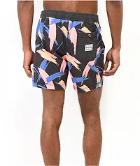 Party Pants Stroker Black, Orange & Blue Board Shorts