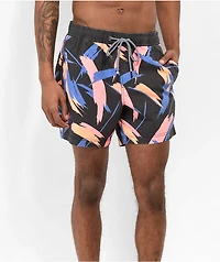 Party Pants Stroker Black, Orange & Blue Board Shorts