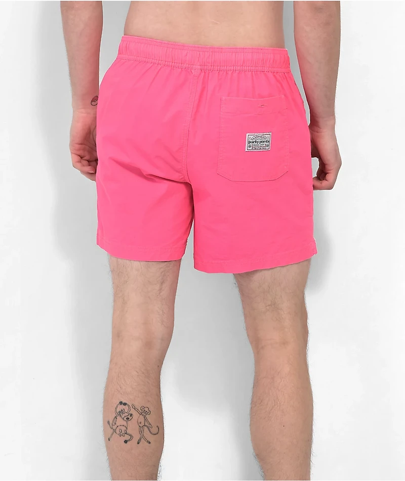 Party Pants Vintage Volley Pink Board Shorts