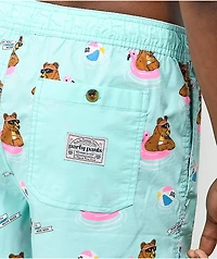 Party Pants Wish U We're Beer Turquoise Board Shorts