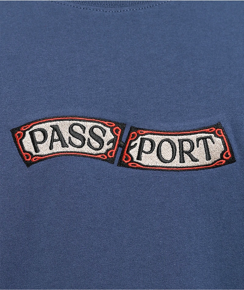 Passport Red Flag Blue T-Shirt