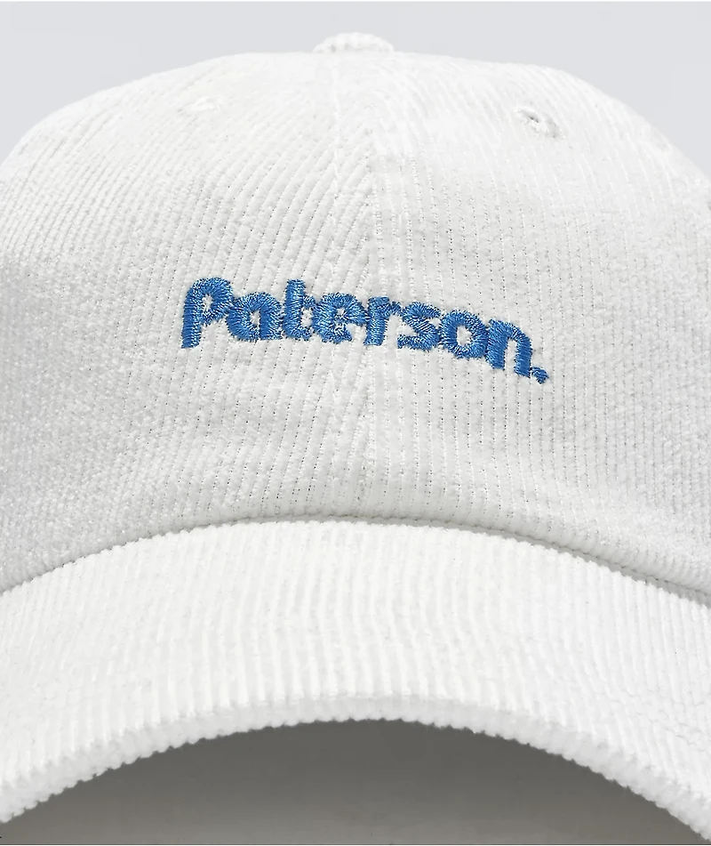 Paterson Core Logo White Corduroy Strapback Hat