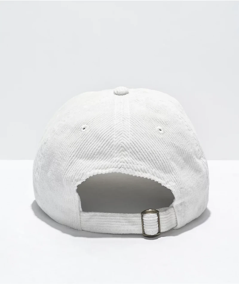 Paterson Core Logo White Corduroy Strapback Hat