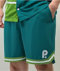 Paterson Courtside Teal Basketball Shorts