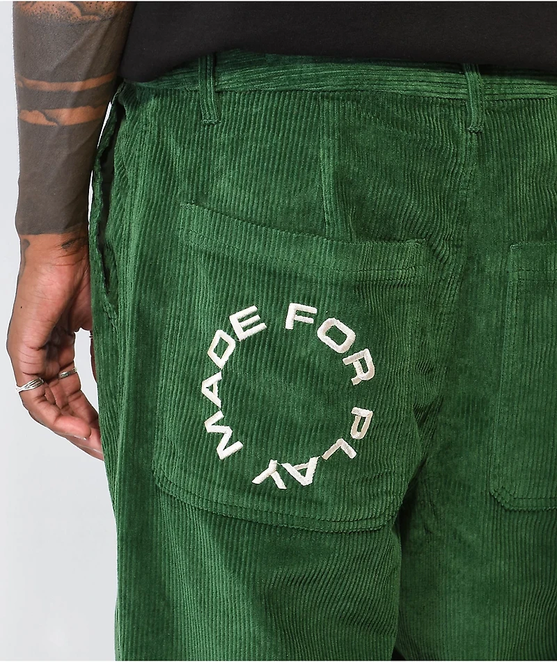 Paterson Dark Green Wide Leg Skate Pants
