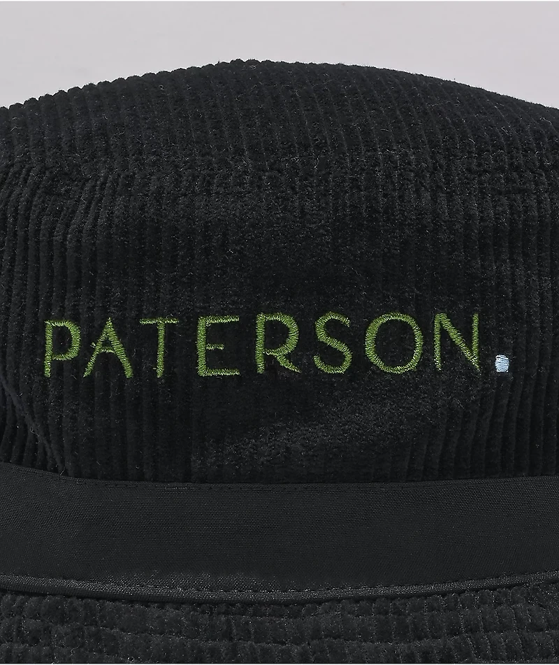 Paterson Le Pom Black Corduroy Bucket Hat